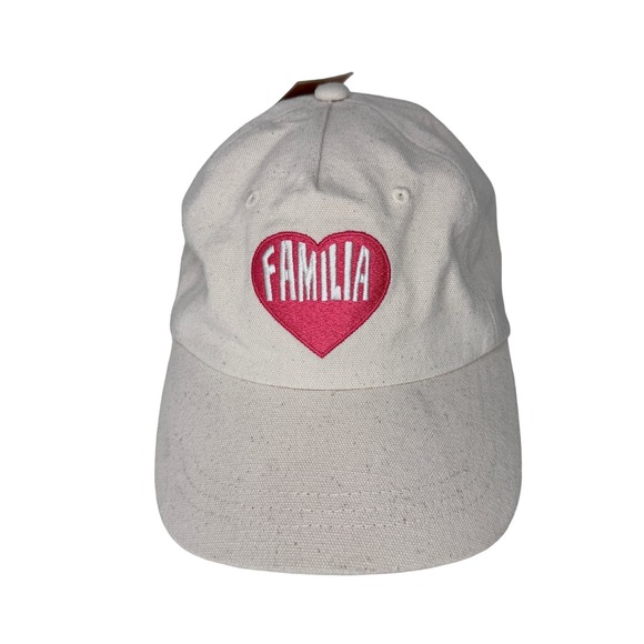 Latino Heritage Month Familia Baseball Cap Adjustable Embroidered Cream OS NEW - Picture 2 of 10